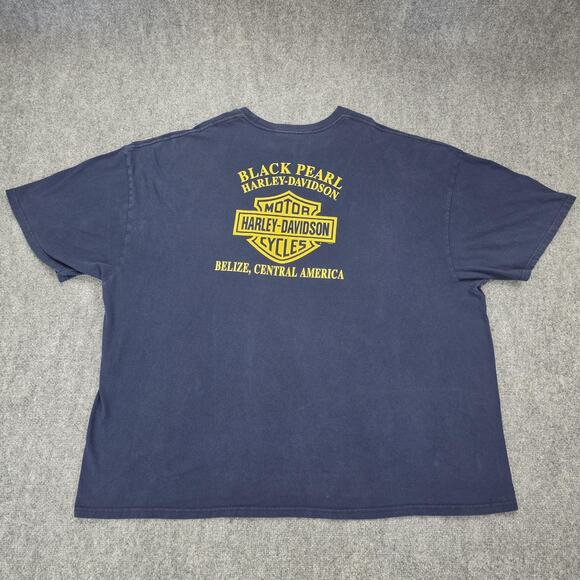 Harley-Davidson Shirt Mens 2XL Navy Eagle Graphic Classic Heritage Belize HD - Picture 3 of 13
